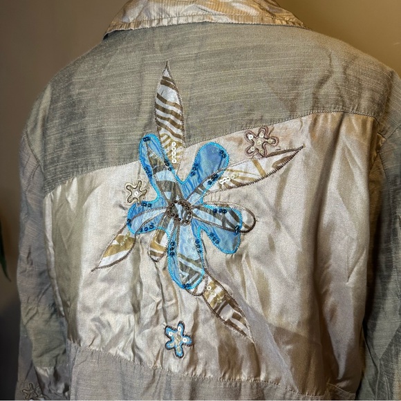 Floral Embroidered Button-Up Jacket - Picture 4 of 4